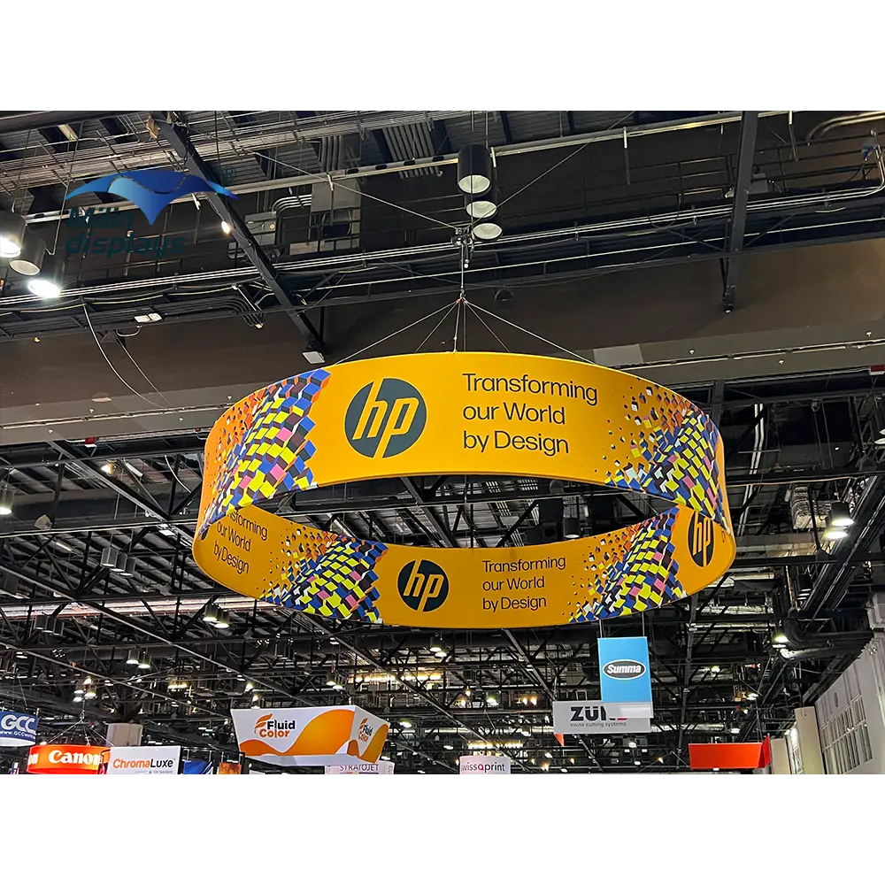 Round Ceiling Hanging Banner