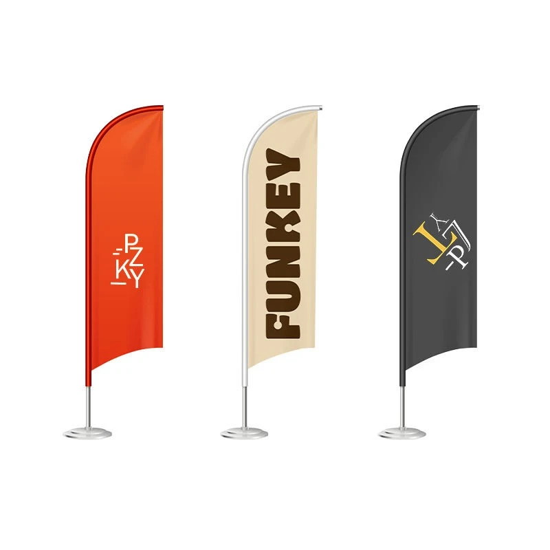 Bandera de playa de plumas de mesa