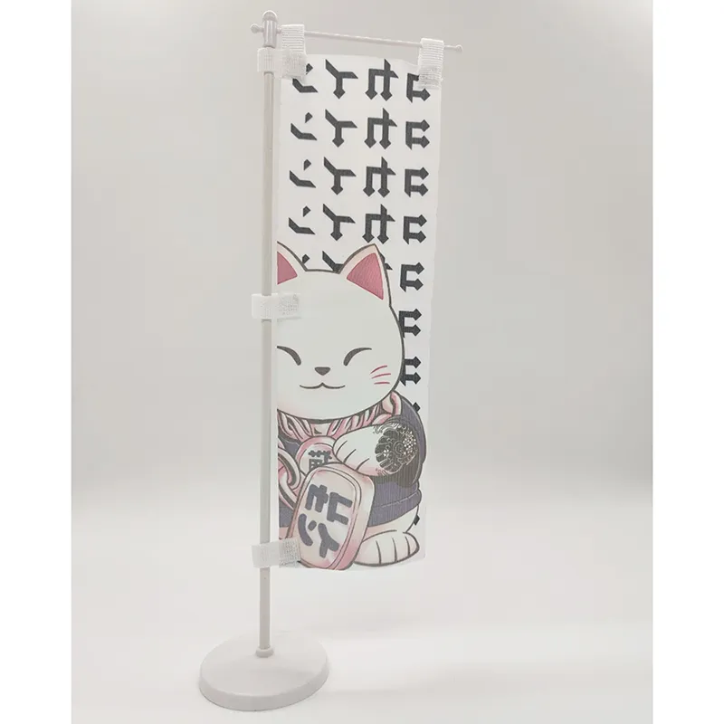 Bandera de playa rectangular de mesa